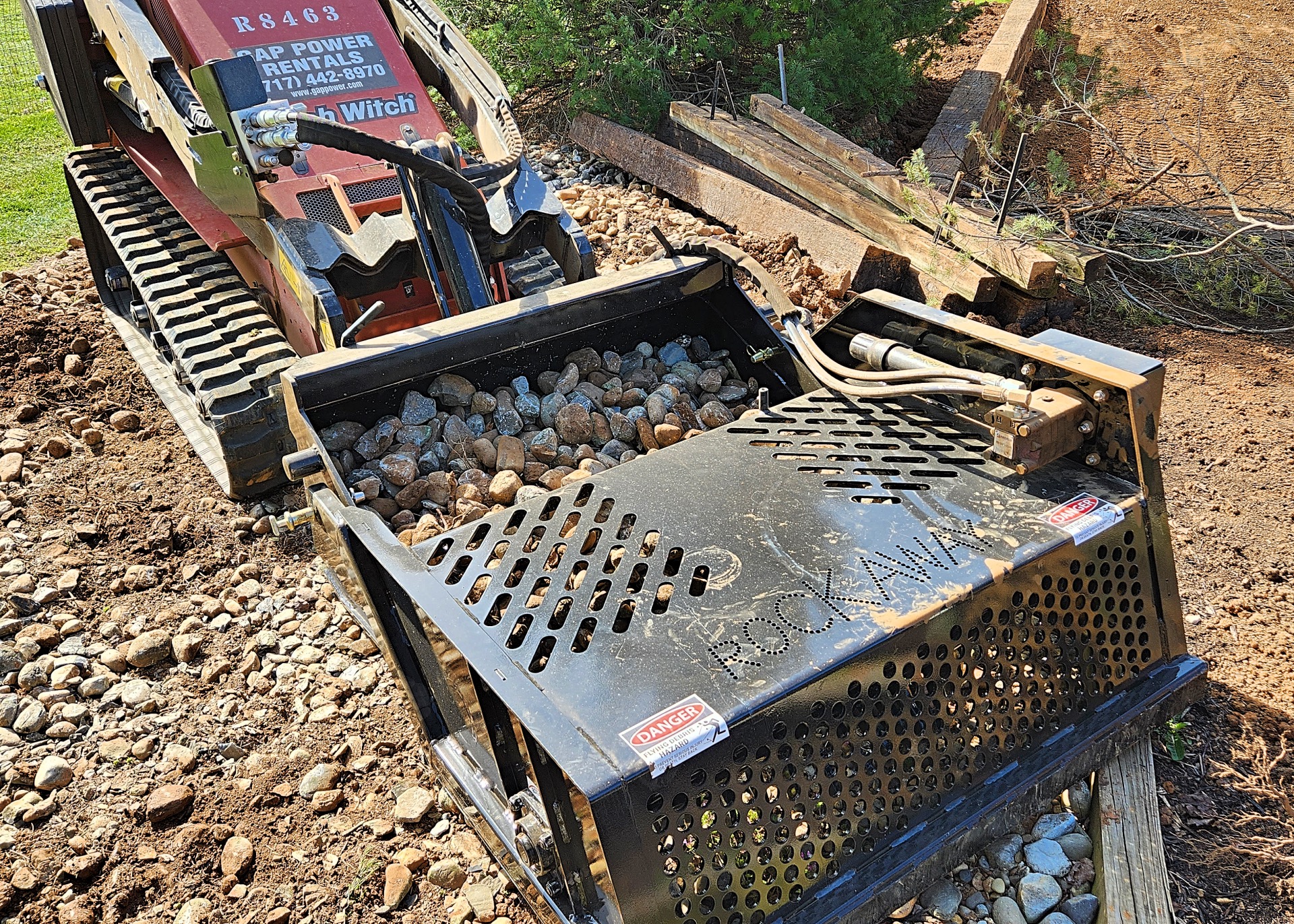 Mini Landscape Rake Attachment 44" Rockaway Rock Rake