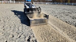 horse arena rock rake skid steer attachment ideal rockaway
