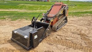 rockaway skid steer land rake on ditch witch