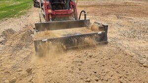 rockaway skid steer rock rake attachment
