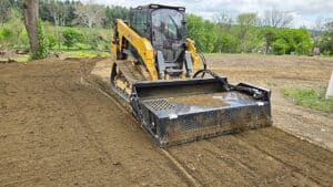 landscape rake for soil prep and land clearing